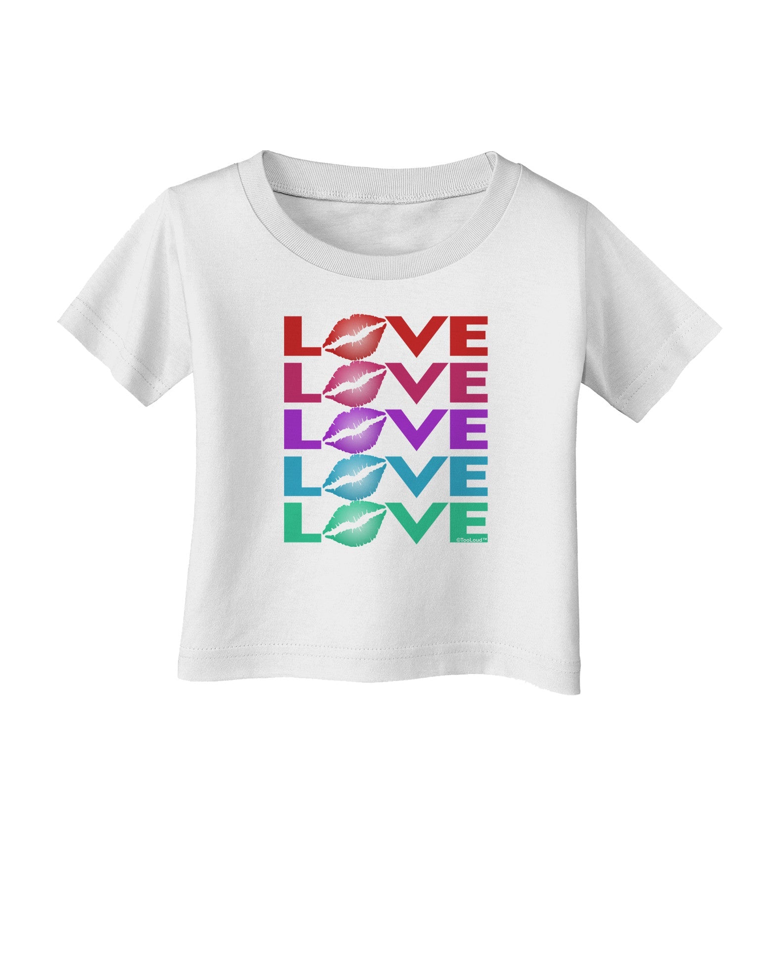 Colorful Love Kisses Infant T-Shirt-Infant T-Shirt-TooLoud-White-06-Months-Davson Sales
