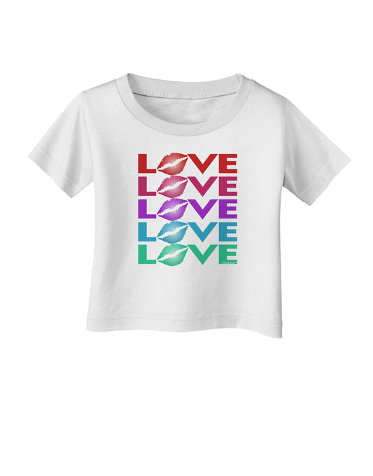 Colorful Love Kisses Infant T-Shirt-Infant T-Shirt-TooLoud-White-06-Months-Davson Sales