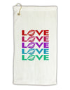 Colorful Love Kisses Micro Terry Gromet Golf Towel 16 x 25 inch-Golf Towel-TooLoud-White-Davson Sales