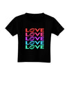 Colorful Love Kisses Toddler T-Shirt Dark-Toddler T-Shirt-TooLoud-Black-2T-Davson Sales