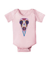 Colorful Mystic Bird Skull Calavera Day of the Dead Baby Romper Bodysuit-Baby Romper-TooLoud-Light-Pink-06-Months-Davson Sales