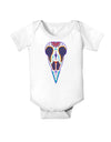 Colorful Mystic Bird Skull Calavera Day of the Dead Baby Romper Bodysuit-Baby Romper-TooLoud-White-06-Months-Davson Sales