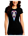 Colorful Mystic Bird Skull Calavera Day of the Dead Juniors Crew Dark T-Shirt-T-Shirts Juniors Tops-TooLoud-Black-Juniors Fitted Small-Davson Sales