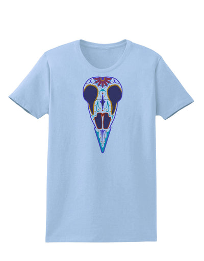 Colorful Mystic Bird Skull Calavera Day of the Dead Womens T-Shirt-Womens T-Shirt-TooLoud-Light-Blue-X-Small-Davson Sales