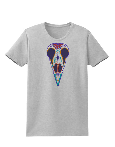 Colorful Mystic Bird Skull Calavera Day of the Dead Womens T-Shirt-Womens T-Shirt-TooLoud-AshGray-X-Small-Davson Sales