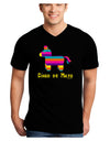 Colorful Pinata Design - Cinco de Mayo Adult Dark V-Neck T-Shirt by TooLoud-Mens V-Neck T-Shirt-TooLoud-Black-Small-Davson Sales