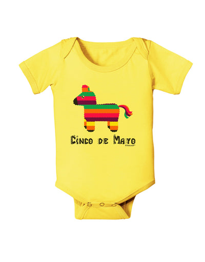 Colorful Pinata Design - Cinco de Mayo Baby Romper Bodysuit by TooLoud-Baby Romper-TooLoud-Yellow-06-Months-Davson Sales