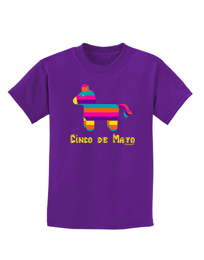 Colorful Pinata Design - Cinco de Mayo Childrens Dark T-Shirt by TooLoud-Childrens T-Shirt-TooLoud-Purple-X-Small-Davson Sales