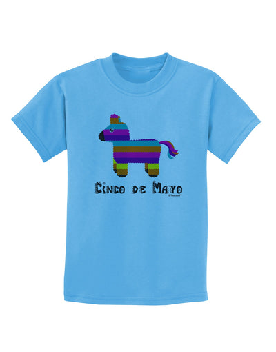 Colorful Pinata Design - Cinco de Mayo Childrens T-Shirt by TooLoud-Childrens T-Shirt-TooLoud-Aquatic-Blue-X-Small-Davson Sales