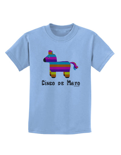 Colorful Pinata Design - Cinco de Mayo Childrens T-Shirt by TooLoud-Childrens T-Shirt-TooLoud-Light-Blue-X-Small-Davson Sales