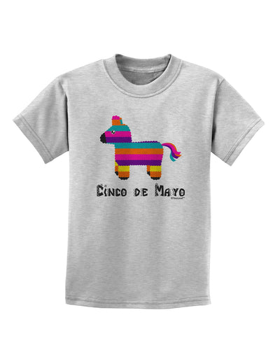 Colorful Pinata Design - Cinco de Mayo Childrens T-Shirt by TooLoud-Childrens T-Shirt-TooLoud-AshGray-X-Small-Davson Sales