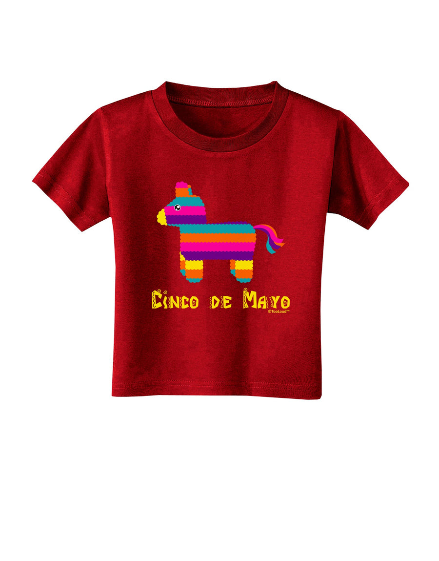 Colorful Pinata Design - Cinco de Mayo Toddler T-Shirt Dark by TooLoud-Toddler T-Shirt-TooLoud-Black-2T-Davson Sales