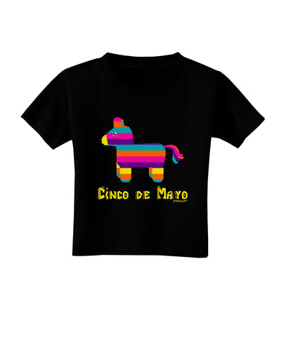 Colorful Pinata Design - Cinco de Mayo Toddler T-Shirt Dark by TooLoud-Toddler T-Shirt-TooLoud-Black-2T-Davson Sales