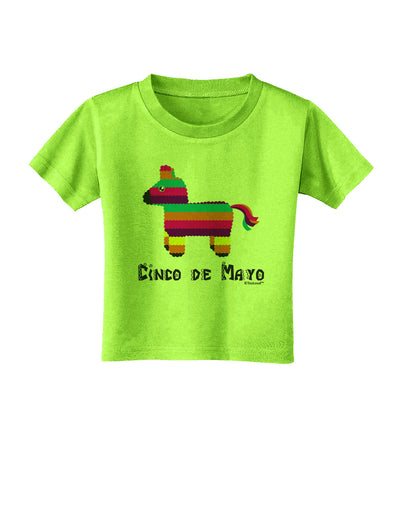 Colorful Pinata Design - Cinco de Mayo Toddler T-Shirt by TooLoud-Toddler T-Shirt-TooLoud-Lime-Green-2T-Davson Sales