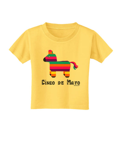 Colorful Pinata Design - Cinco de Mayo Toddler T-Shirt by TooLoud-Toddler T-Shirt-TooLoud-Yellow-2T-Davson Sales