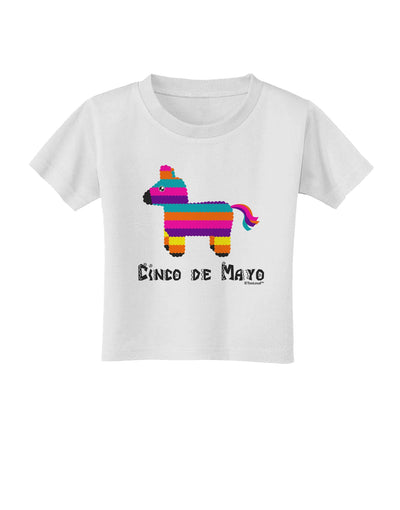 Colorful Pinata Design - Cinco de Mayo Toddler T-Shirt by TooLoud-Toddler T-Shirt-TooLoud-White-2T-Davson Sales