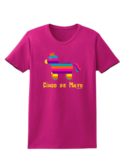 Colorful Pinata Design - Cinco de Mayo Womens Dark T-Shirt by TooLoud-Womens T-Shirt-TooLoud-Hot-Pink-Small-Davson Sales