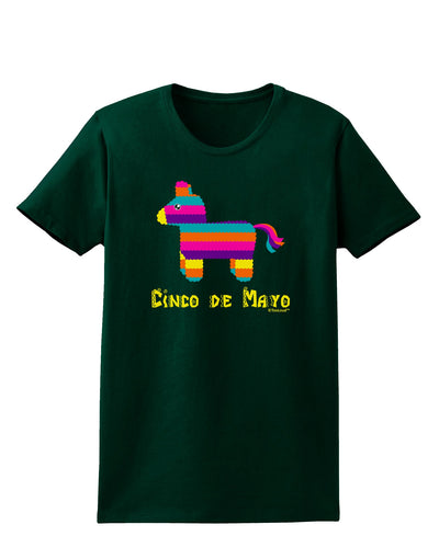 Colorful Pinata Design - Cinco de Mayo Womens Dark T-Shirt by TooLoud-Womens T-Shirt-TooLoud-Forest-Green-Small-Davson Sales