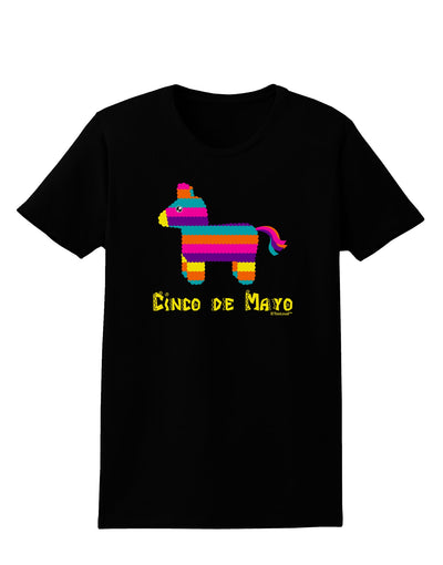 Colorful Pinata Design - Cinco de Mayo Womens Dark T-Shirt by TooLoud-Womens T-Shirt-TooLoud-Black-X-Small-Davson Sales