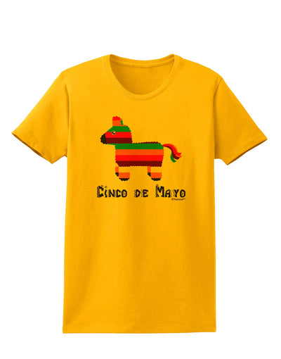 Colorful Pinata Design - Cinco de Mayo Womens T-Shirt by TooLoud-Womens T-Shirt-TooLoud-Gold-X-Small-Davson Sales