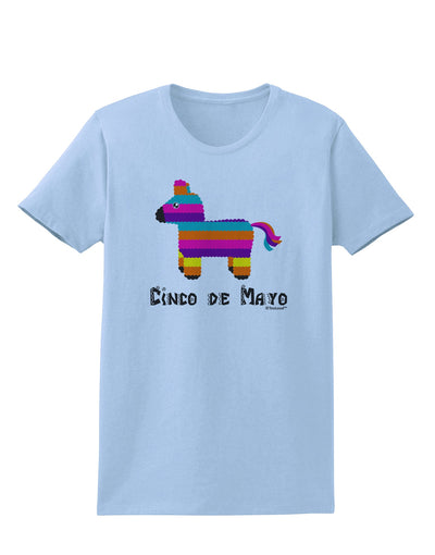 Colorful Pinata Design - Cinco de Mayo Womens T-Shirt by TooLoud-Womens T-Shirt-TooLoud-Light-Blue-X-Small-Davson Sales