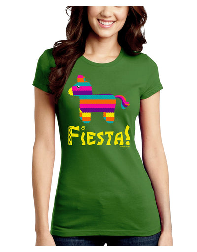 Colorful Pinata Design - Fiesta Juniors Crew Dark T-Shirt by TooLoud-T-Shirts Juniors Tops-TooLoud-Kiwi-Green-Juniors Fitted X-Small-Davson Sales