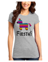 Colorful Pinata Design - Fiesta Juniors T-Shirt by TooLoud-Womens Juniors T-Shirt-TooLoud-Ash-Gray-Juniors Fitted X-Small-Davson Sales