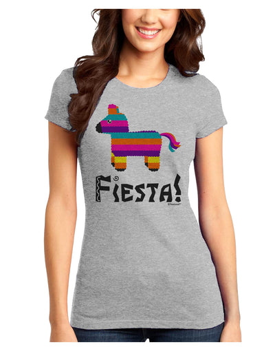 Colorful Pinata Design - Fiesta Juniors T-Shirt by TooLoud-Womens Juniors T-Shirt-TooLoud-Ash-Gray-Juniors Fitted X-Small-Davson Sales