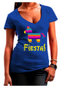 Colorful Pinata Design - Fiesta Juniors V-Neck Dark T-Shirt by TooLoud-Womens V-Neck T-Shirts-TooLoud-Royal-Blue-Juniors Fitted Small-Davson Sales