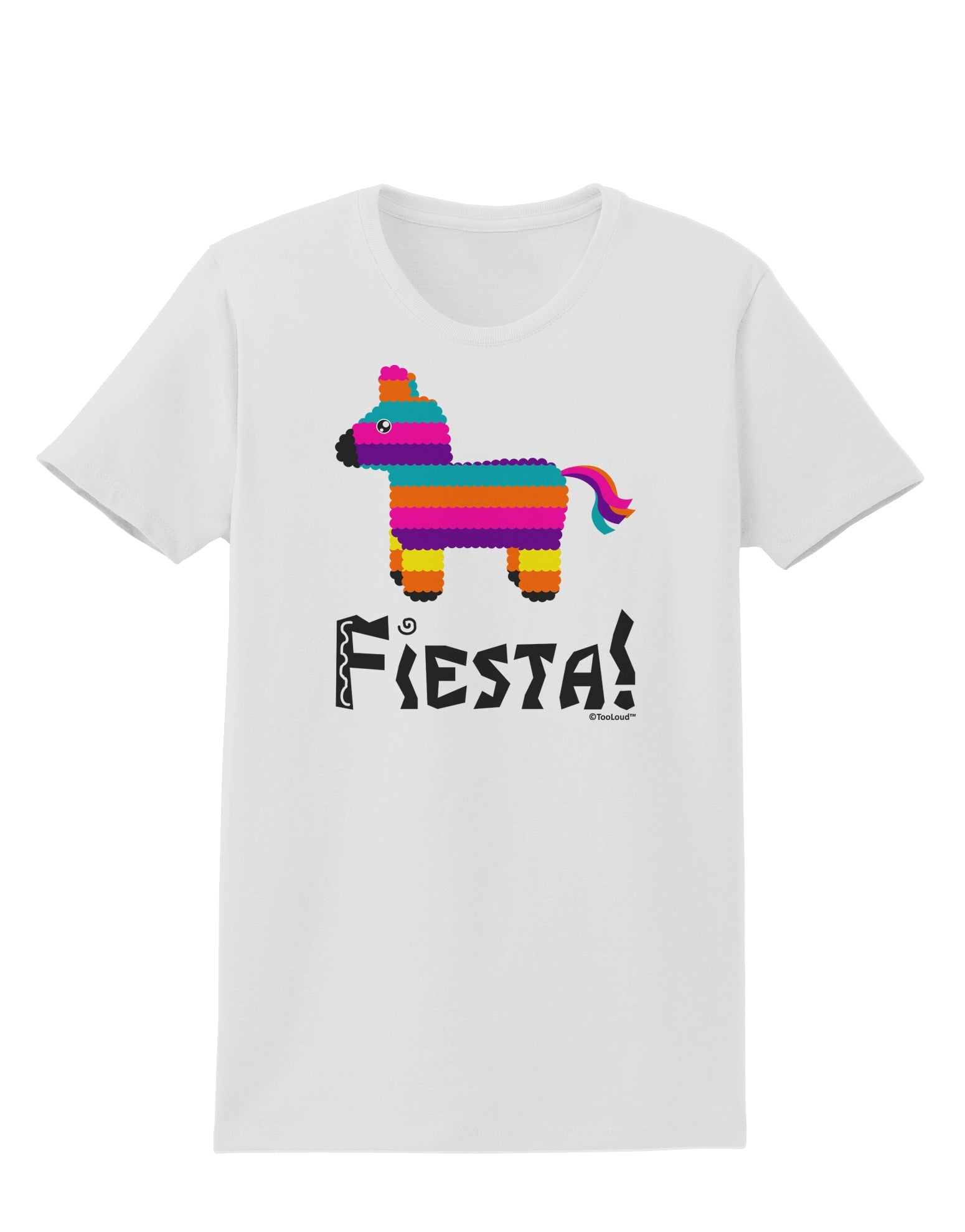 Colorful Pinata Design - Fiesta Womens T-Shirt by TooLoud-Womens T-Shirt-TooLoud-White-X-Small-Davson Sales