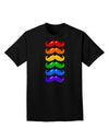 Colorful Rainbow Mustaches Adult Dark T-Shirt-Mens T-Shirt-TooLoud-Black-Small-Davson Sales