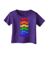 Colorful Rainbow Mustaches Infant T-Shirt Dark-Infant T-Shirt-TooLoud-Purple-06-Months-Davson Sales