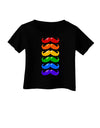 Colorful Rainbow Mustaches Infant T-Shirt Dark-Infant T-Shirt-TooLoud-Black-06-Months-Davson Sales