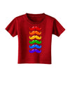 Colorful Rainbow Mustaches Toddler T-Shirt Dark-Toddler T-Shirt-TooLoud-Red-2T-Davson Sales