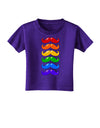 Colorful Rainbow Mustaches Toddler T-Shirt Dark-Toddler T-Shirt-TooLoud-Purple-2T-Davson Sales