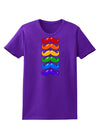 Colorful Rainbow Mustaches Womens Dark T-Shirt-TooLoud-Purple-X-Small-Davson Sales