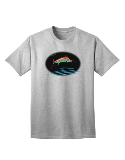 Colorful Swordfish Watercolor Adult T-Shirt-Mens T-Shirt-TooLoud-AshGray-Small-Davson Sales