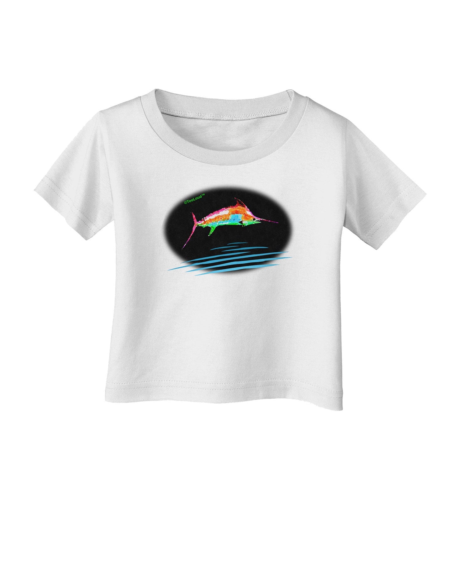 Colorful Swordfish Watercolor Infant T-Shirt-Infant T-Shirt-TooLoud-White-06-Months-Davson Sales
