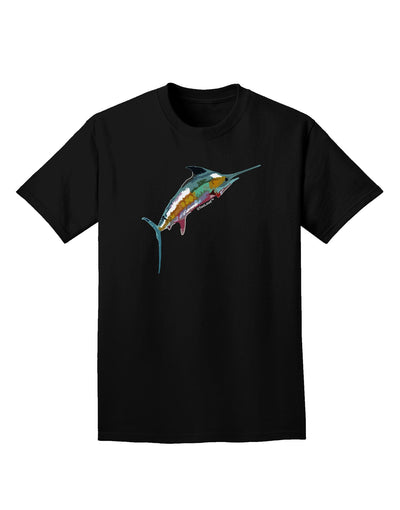 Colorful Vector Swordfish Adult Dark T-Shirt-Mens T-Shirt-TooLoud-Black-Small-Davson Sales