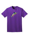 Colorful Vector Swordfish Adult Dark T-Shirt-Mens T-Shirt-TooLoud-Purple-Small-Davson Sales