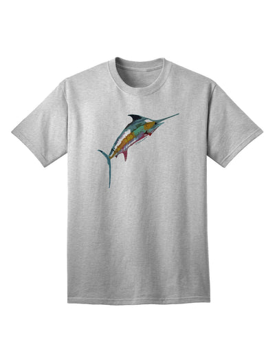 Colorful Vector Swordfish Adult T-Shirt-Mens T-Shirt-TooLoud-AshGray-Small-Davson Sales