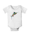 Colorful Vector Swordfish Baby Romper Bodysuit-Baby Romper-TooLoud-White-06-Months-Davson Sales