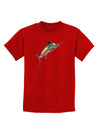 Colorful Vector Swordfish Childrens Dark T-Shirt-Childrens T-Shirt-TooLoud-Red-X-Small-Davson Sales