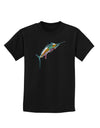 Colorful Vector Swordfish Childrens Dark T-Shirt-Childrens T-Shirt-TooLoud-Black-X-Small-Davson Sales