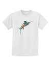 Colorful Vector Swordfish Childrens T-Shirt-Childrens T-Shirt-TooLoud-White-X-Small-Davson Sales