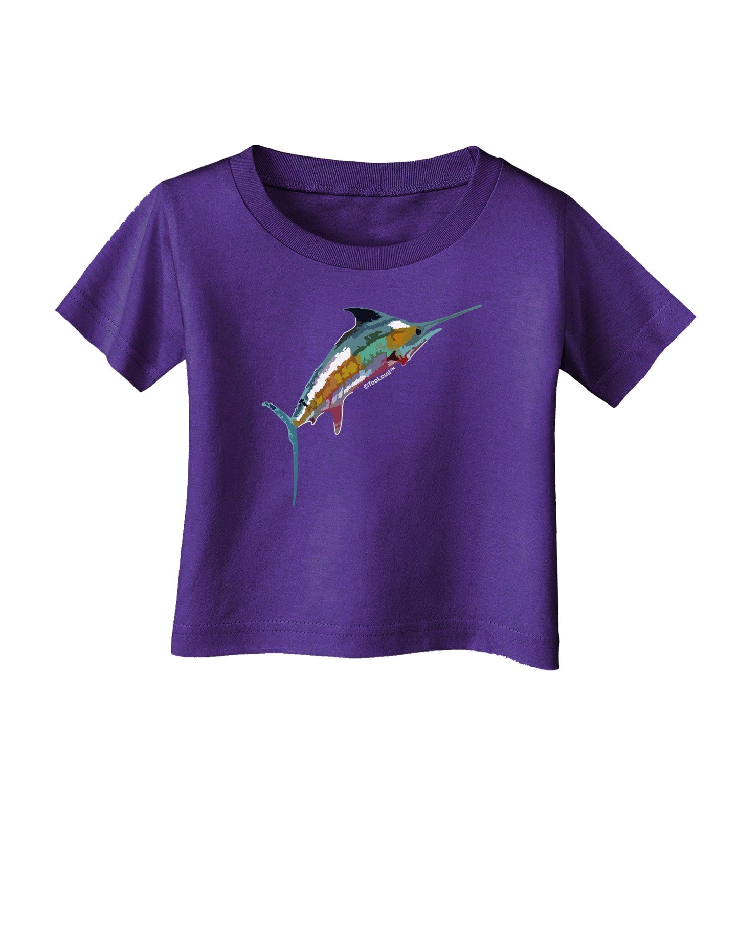 Colorful Vector Swordfish Infant T-Shirt Dark-Infant T-Shirt-TooLoud-Purple-06-Months-Davson Sales