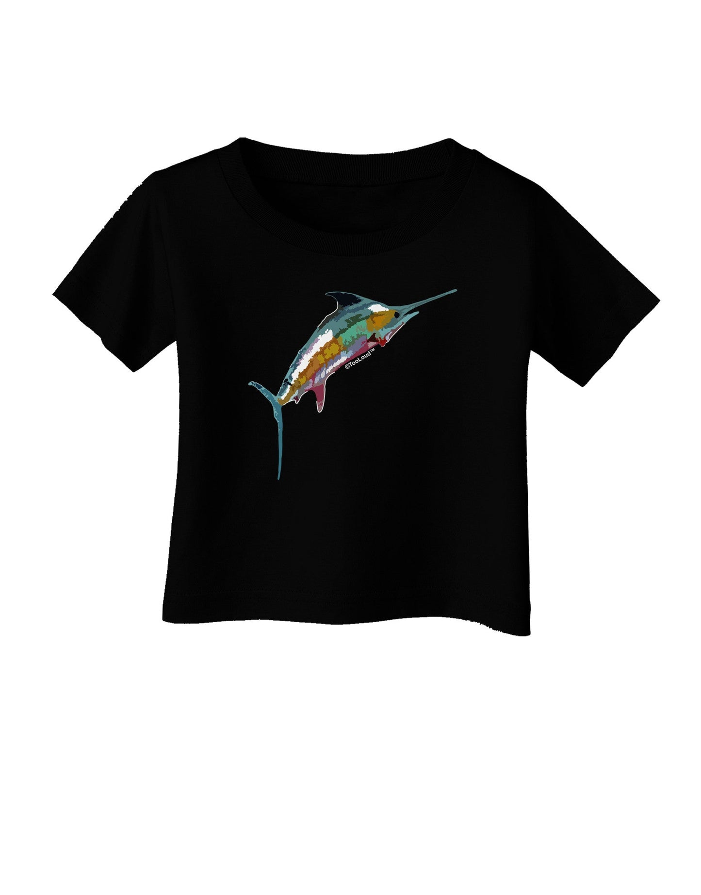 Colorful Vector Swordfish Infant T-Shirt Dark-Infant T-Shirt-TooLoud-Black-06-Months-Davson Sales