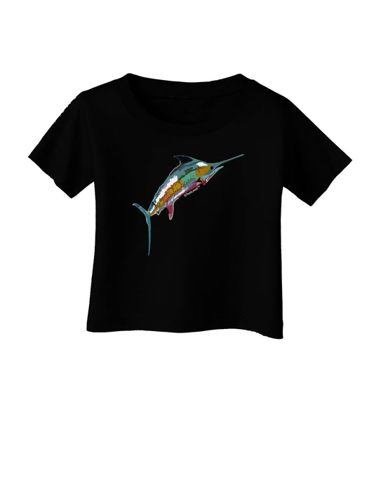 Colorful Vector Swordfish Infant T-Shirt Dark-Infant T-Shirt-TooLoud-Black-06-Months-Davson Sales