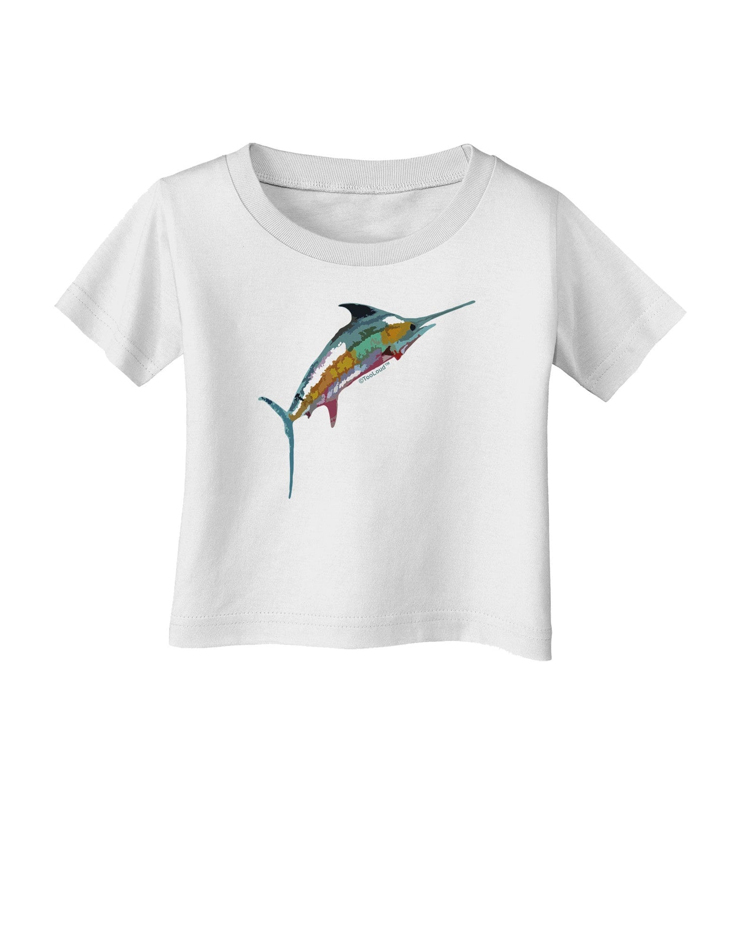 Colorful Vector Swordfish Infant T-Shirt-Infant T-Shirt-TooLoud-White-06-Months-Davson Sales