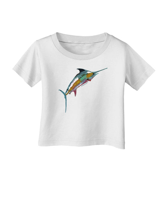 Colorful Vector Swordfish Infant T-Shirt-Infant T-Shirt-TooLoud-White-06-Months-Davson Sales